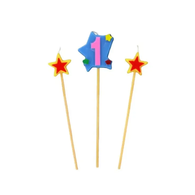 GATODECO Bougie Chiffre 1 avec 2 bougies étoiles Gatodéco Hot