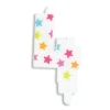 SCRAPCOOKING Bougie Chiffre 4 Blanche à Etoiles Multicolores Online