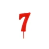 GATODECO Bougie Chiffre 7 Rouge Gatodéco New