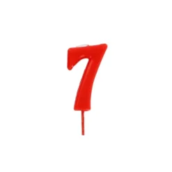 GATODECO Bougie Chiffre 7 Rouge Gatodéco New