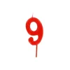 GATODECO Bougie Chiffre 9 Rouge Gatodéco Clearance
