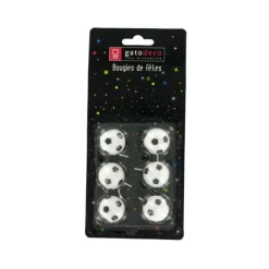 GATODECO Bougies Ballons de Football (x6) Gatodéco