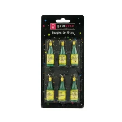 GATODECO Bougies Bouteilles de Champagne (x6) Gatodéco Discount