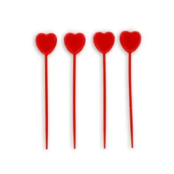 GATODECO Bougies Coeurs Rouges sur Piques (x4) Gatodéco New