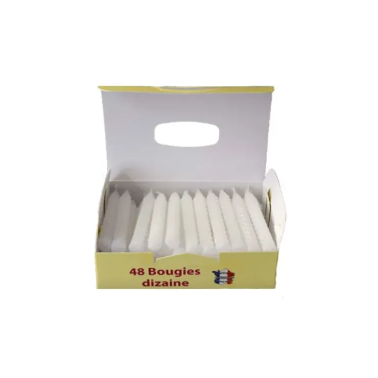 CUISINEADDICT Bougies d'anniversaire torsadées blanches (x48) Discount
