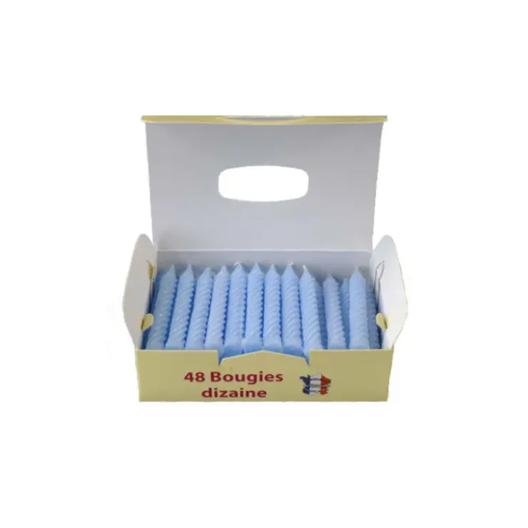 CUISINEADDICT Bougies d'anniversaire torsadées bleues (x48)