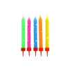GATODECO Bougies Multicolores à Etoiles Blanches (x10) Gatodéco Hot