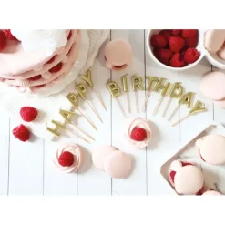 SCRAPCOOKING Bougies "Happy Birthday" Dorées