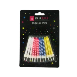GATODECO Bougies Torsadées Assorties (x24) Gatodéco Discount