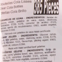 FINI Bouteilles Cola Lisses x 385 - Bonbons Halal Sale