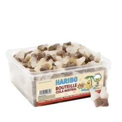 HARIBO Bouteilles Cola Mistral Pik x 210 - Boîte Bonbon Sale