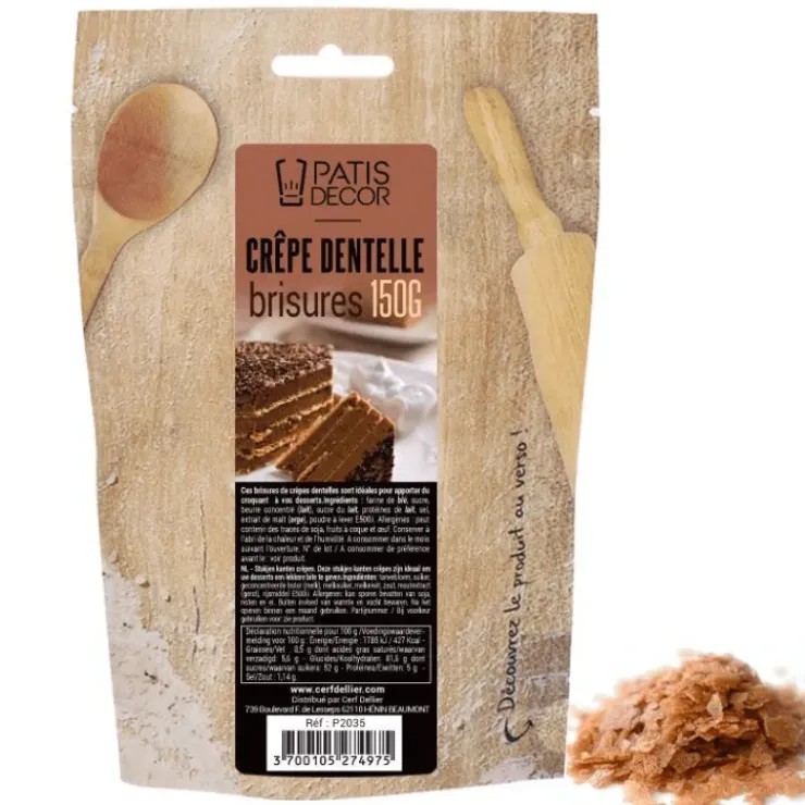 PATISDECOR Brisures de Crêpes Dentelle 150 g Patisdécor Online
