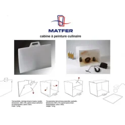 MATFER Cabine de peinture culinaire 640 x 515 x 410 mm Hot