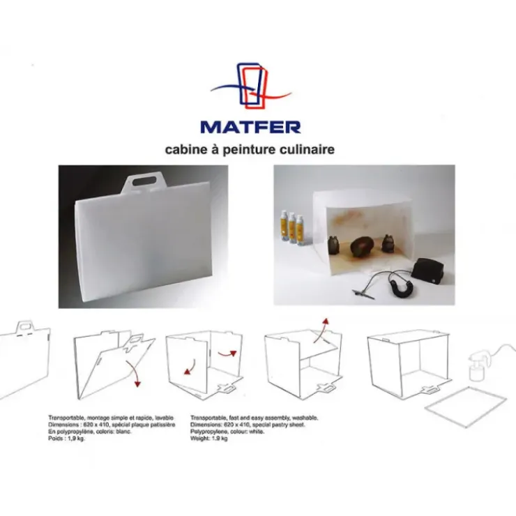 MATFER Cabine de peinture culinaire 640 x 515 x 410 mm Hot