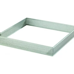 MALLARD FERRIERE Cadre à Tarte Carré Inox Perforé 14 cm H.2 cm Outlet