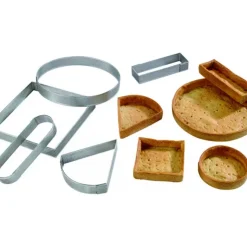 MALLARD FERRIERE Cadre à Tarte Carré Inox Perforé 20 cm H.2 cm Discount