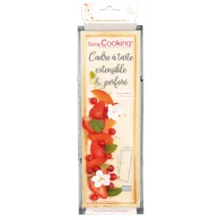 SCRAPCOOKING Cadre à Tarte Rectangle Extensible Perforé 22 à 42 cm Clearance