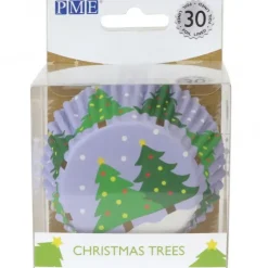 PME Caissette Cupcake Sapins de Noël x30 Outlet