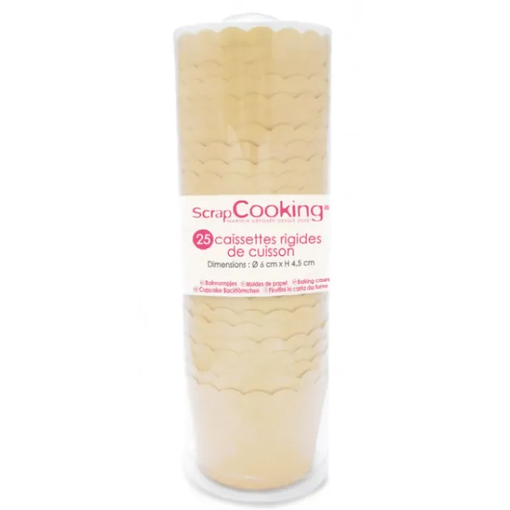 SCRAPCOOKING Caissette rigide de cuisson kraft (x25) Hot
