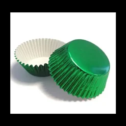 HOUSE OF MARIE Caissettes Cupcakes Vert Métallique (x24) Online