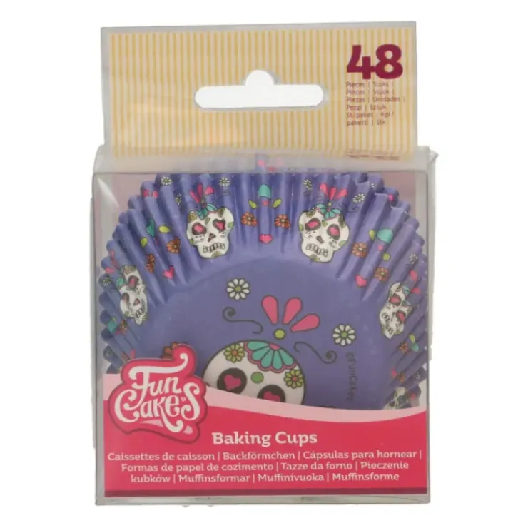 FUNCAKES Caissettes Cupcakes Violettes Fête des Morts (x48) New