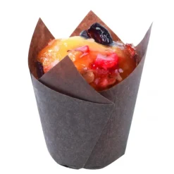 NORDIA Caissettes en Papier Tulipcup Brun Ø 3,5 cm H 6 cm Discount