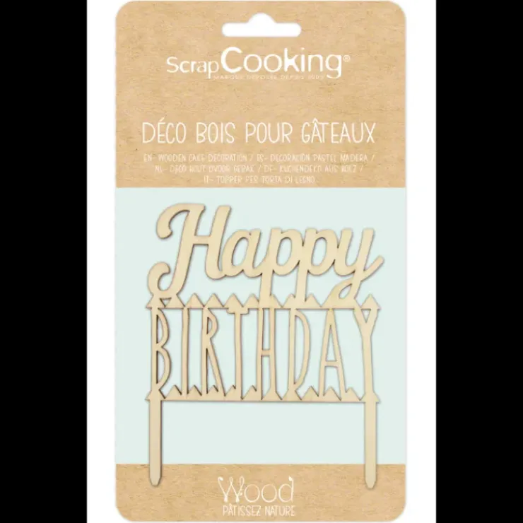 SCRAPCOOKING Cake Topper Bois Happy Birthday 12 cm Outlet