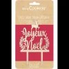 SCRAPCOOKING Cake Topper Bois Joyeux Noël 13cm Outlet