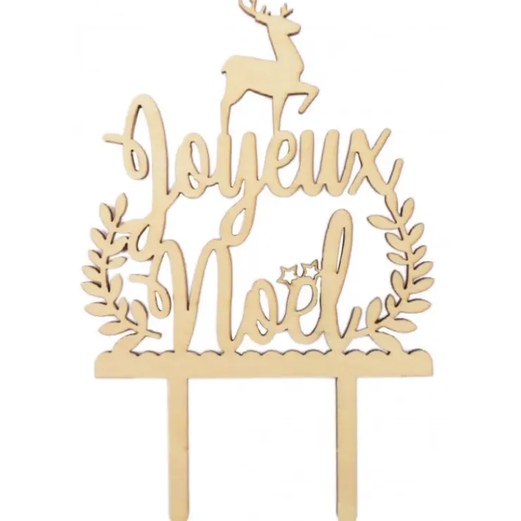 SCRAPCOOKING Cake Topper Bois Joyeux Noël 13cm Outlet