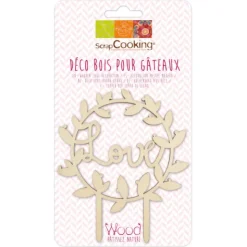 SCRAPCOOKING Cake Topper Bois Love 12,5 cm