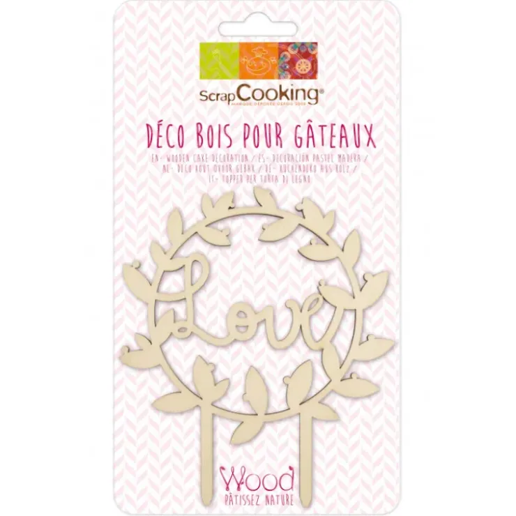 SCRAPCOOKING Cake Topper Bois Love 12,5 cm