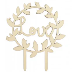 SCRAPCOOKING Cake Topper Bois Love 12,5 cm