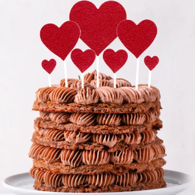 PATISDECOR Cake Topper Cœurs Rouges (x7) Patisdécor Online