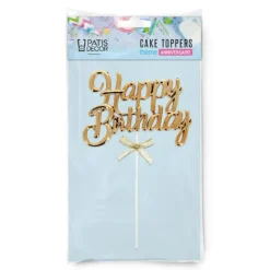 PATISDECOR Cake Topper Happy Birthday Doré Patisdécor Best