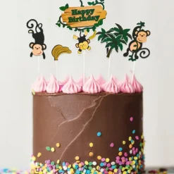 PATISDECOR Cake Topper Happy Birthday Singes (x5) Patisdécor Outlet