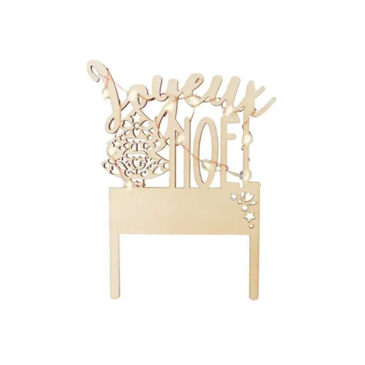 SCRAPCOOKING Cake Topper Joyeux Noël Led
