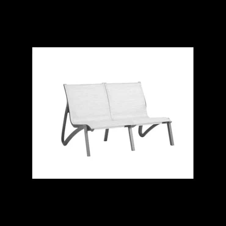 GROSFILLEX Canapé Conversationnel Noir Volcanique Toile Gris Chiné Sunset Clearance