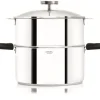 CRISTEL Casserole et Cuit Vapeur Inox Ø 20 cm Anses Mutine Noir Biome Clearance