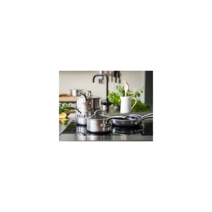 GREENPAN Casserole Inox Ø 16 cm avec Becs Verseurs PREMIERE Outlet