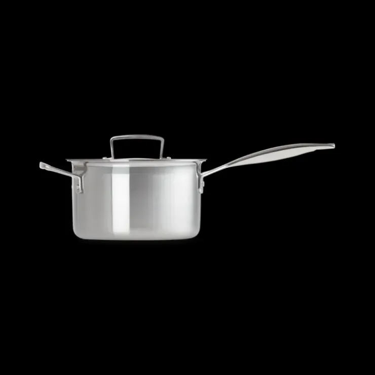 LE CREUSET Casserole Inox avec Couvercle 18 cm Hot