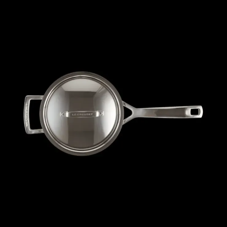 LE CREUSET Casserole Inox avec Couvercle 18 cm Hot