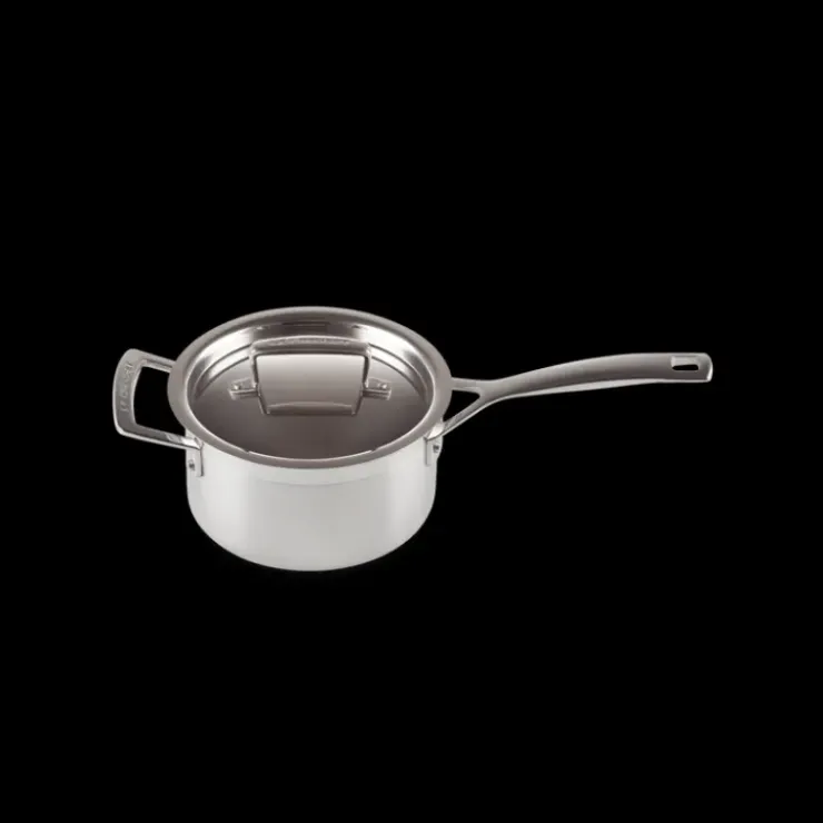 LE CREUSET Casserole Inox avec Couvercle 16 cm Hot