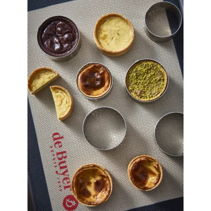 DE BUYER Cercle à Entremets Perforé Ø 5,5 cm x H 3,5 cm de L'école Valrhona Discount