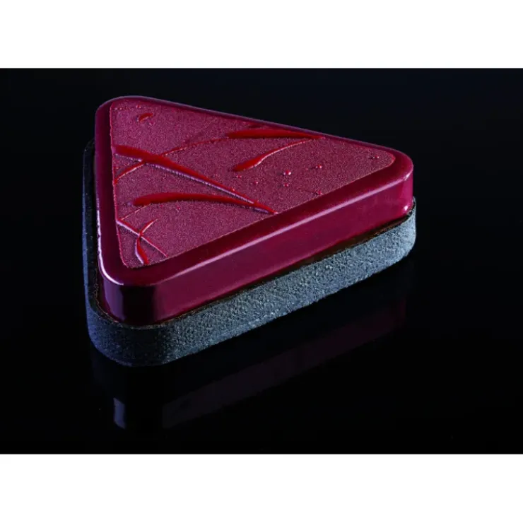 PAVONI Cercle à Entremets Triangle Inox Micro-perforé 22 x 20 cm x H 3,5 cm Sale