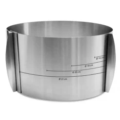 SCRAPCOOKING Cercle à Pâtisserie Extensible Inox H 12 cm New