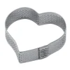 PAVONI Cercle à Tarte Coeur Inox Micro-perforé 7,5 x 7 cm x H 2 cm Best