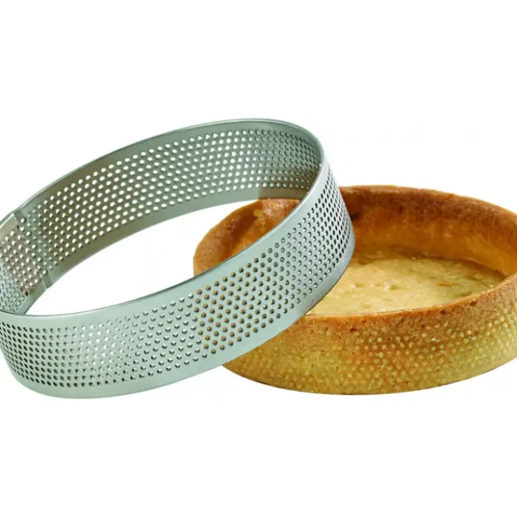 MALLARD FERRIERE Cercle à Tarte Inox Perforé Ø28 cm H.2 cm Online