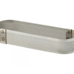 MALLARD FERRIERE Cercle à Tarte Oblong Inox Perforé 24x8 cm H.2 cm Best