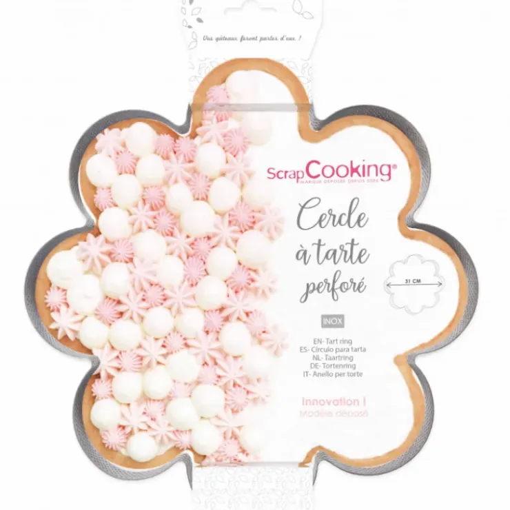 SCRAPCOOKING Cercle à Tarte Perforé Marguerite Ø 30 cm Inox Discount
