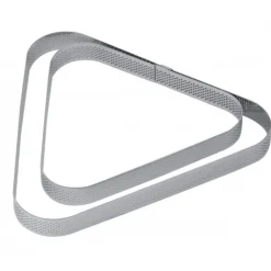 PAVONI Cercle à Tarte Triangle Inox Micro-perforé 22 x 20 cm x H 2 cm Clearance
